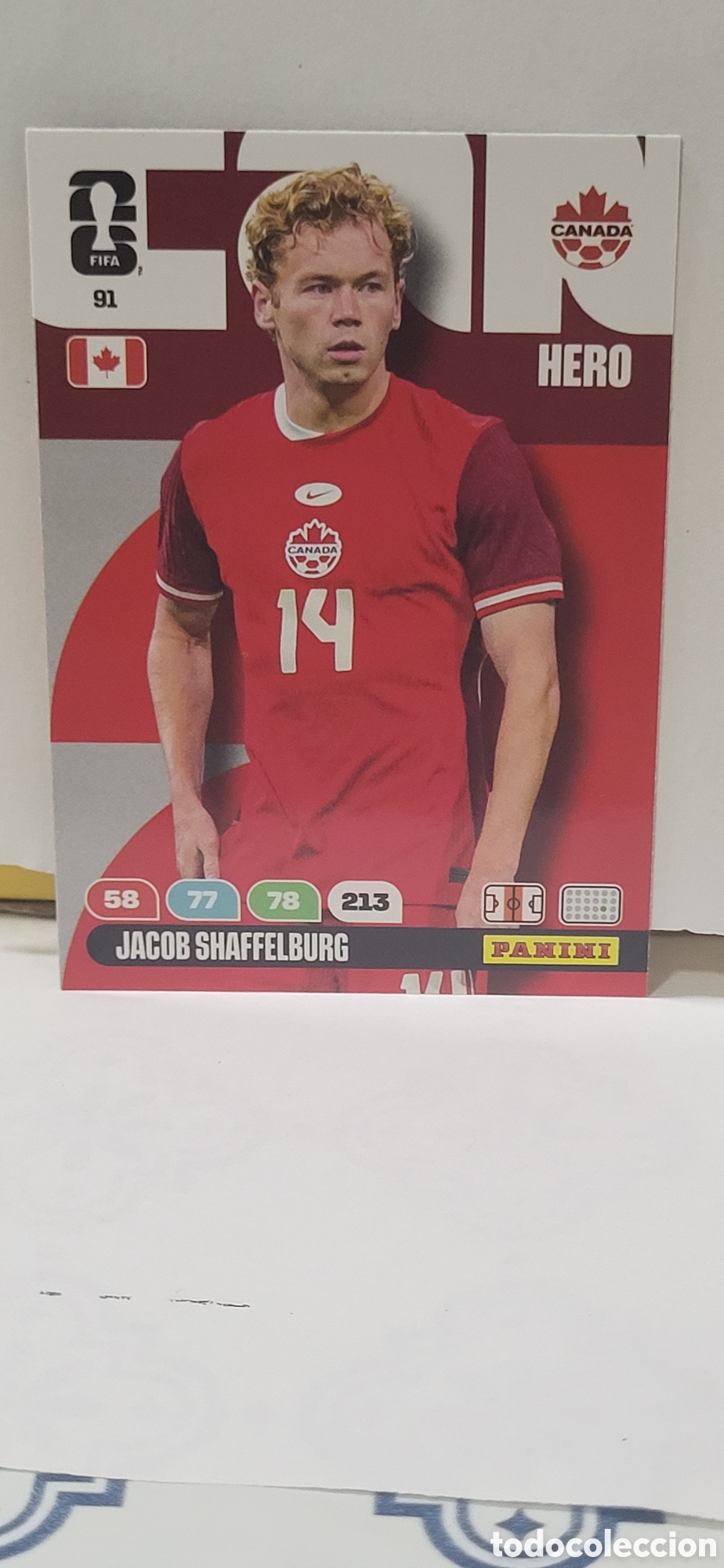 Coleccionismo cromos antiguos: JACOB SHAFFELBURG CANADA N&ordm; 91 ADRENALYN XL MUNDIAL 2026 26 FIFA WORLD CUP PANINI