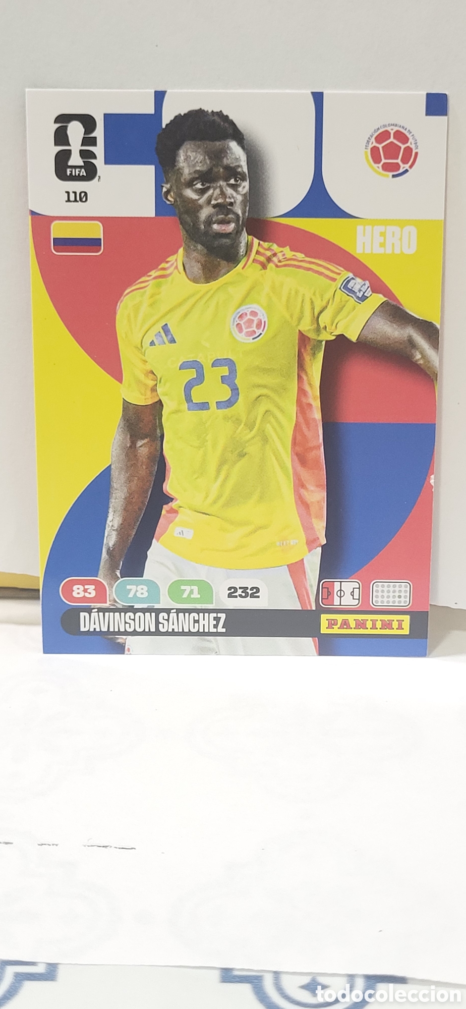 Coleccionismo cromos antiguos: DAVINSON SANCHEZ COLOMBIA N&ordm; 110 ADRENALYN XL MUNDIAL 2026 26 FIFA WORLD CUP PANINI