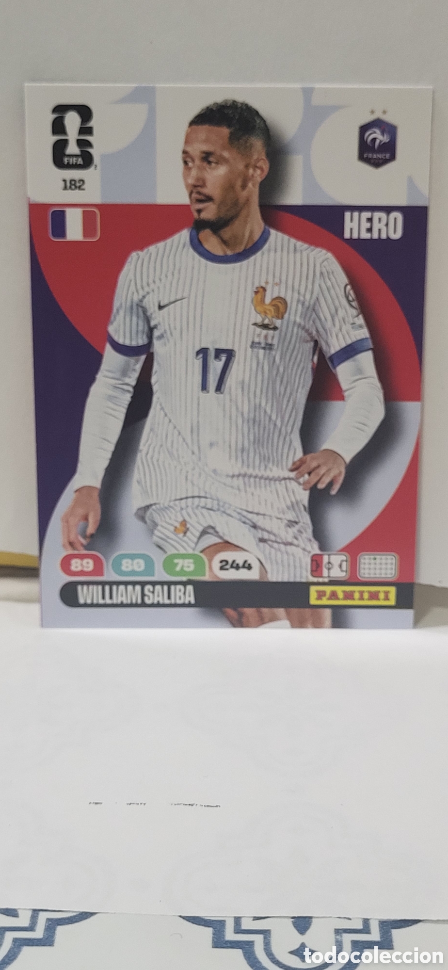 Sammeln alte Sammelbilder: WILLIAM SALIBA FRANCIA N&ordm; 182 ADRENALYN XL MUNDIAL 2026 26 FIFA WORLD CUP PANINI