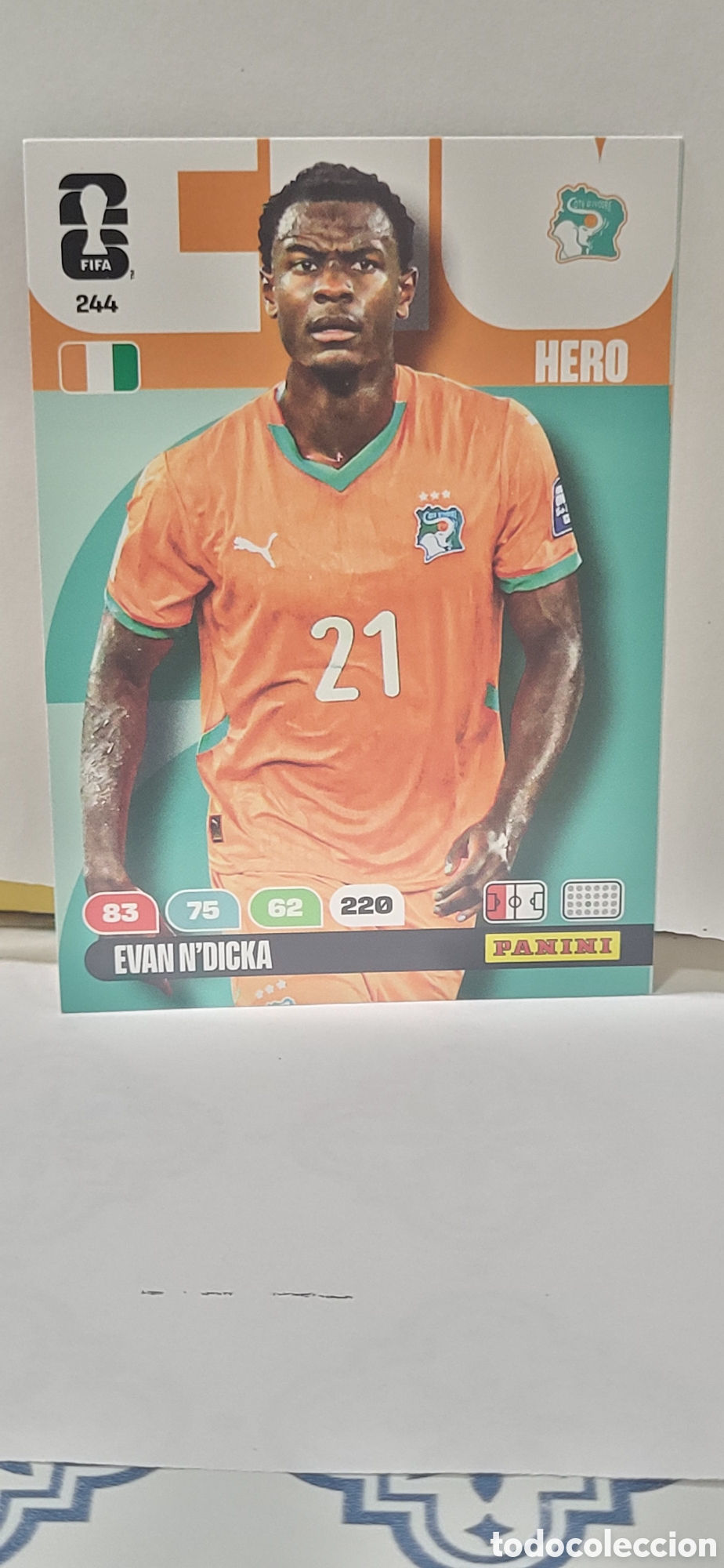 Collectable Antique Stickers: EVAN N'DICKA COSTA DE MARFIL N&ordm; 244 ADRENALYN XL MUNDIAL 2026 26 FIFA WORLD CUP PANINI