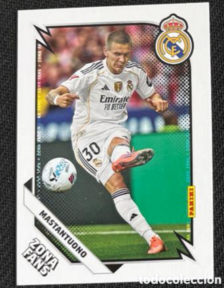Coleccionismo Cromos antiguos: Mastantuono zona fans Panini Club REAL MADRID 2025 2026