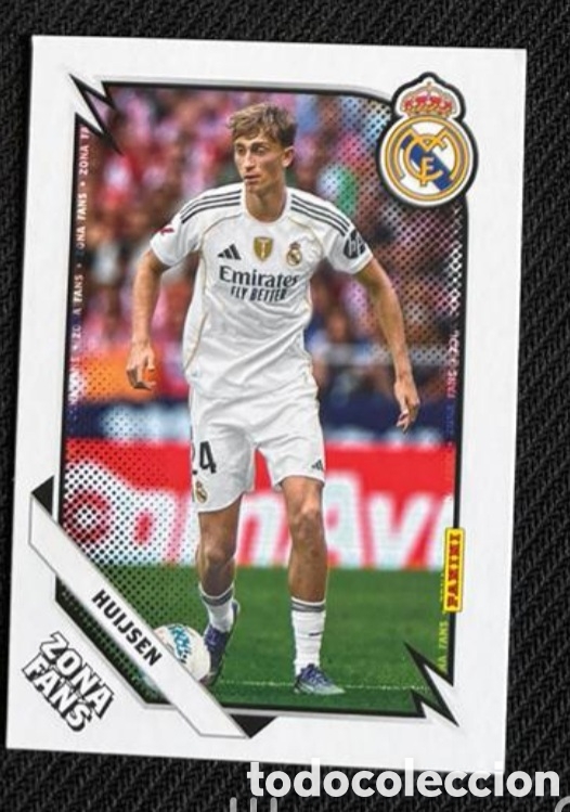 Coleccionismo Cromos antiguos: Huijsen zona fans Panini Club REAL MADRID 2025 2026