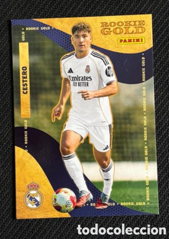 Coleccionismo Cromos antiguos: Cestero rookie gold Panini Club REAL MADRID 2025 2026