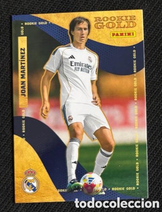 Coleccionismo Cromos antiguos: Joan Mart&iacute;nez rookie gold Panini Club REAL MADRID 2025 2026