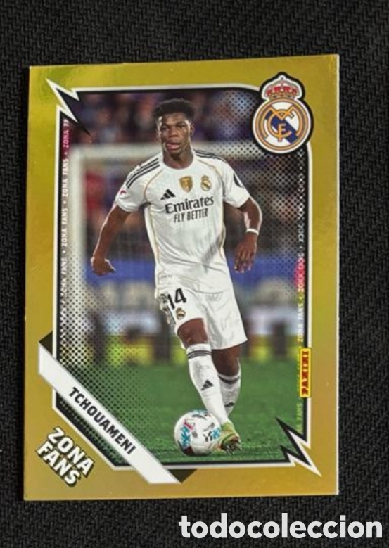 Coleccionismo Cromos antiguos: Tchouameni zona fans Panini Club REAL MADRID 2025 2026