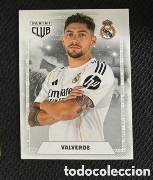Coleccionismo Cromos antiguos: Valverde Panini Club REAL MADRID 2025 2026