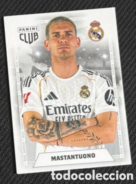 Coleccionismo Cromos antiguos: Mastantuono Panini Club REAL MADRID 2025 2026