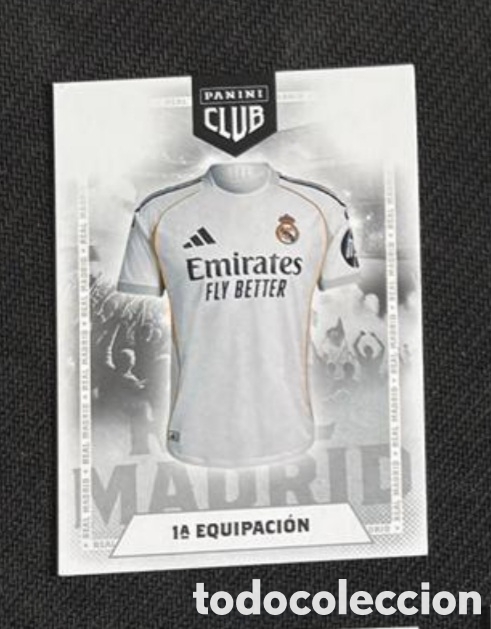 Coleccionismo Cromos antiguos: 1 primera equipacion Panini Club REAL MADRID 2025 2026