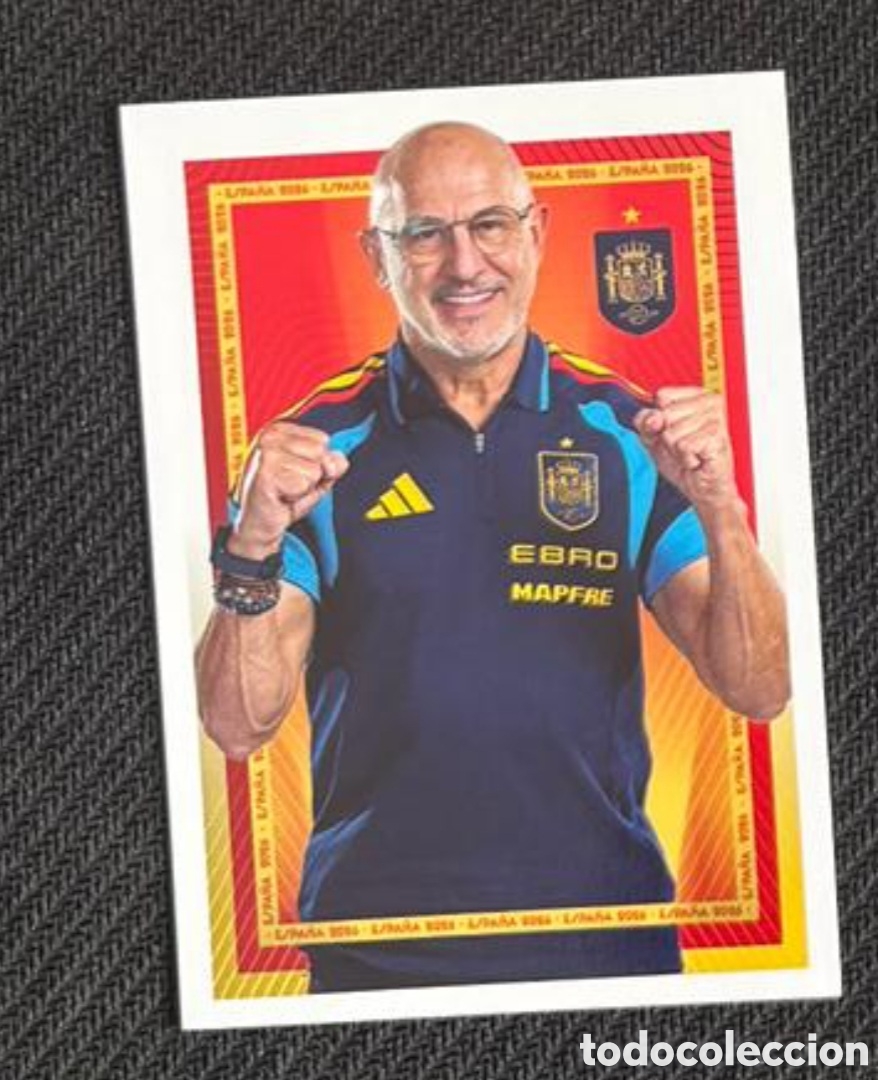 Coleccionismo Cromos antiguos: Luis de la fuente entrenador Cromo sticker selecci&oacute;n espa&ntilde;ola Espa&ntilde;a carrefour 2026 fifa World cup