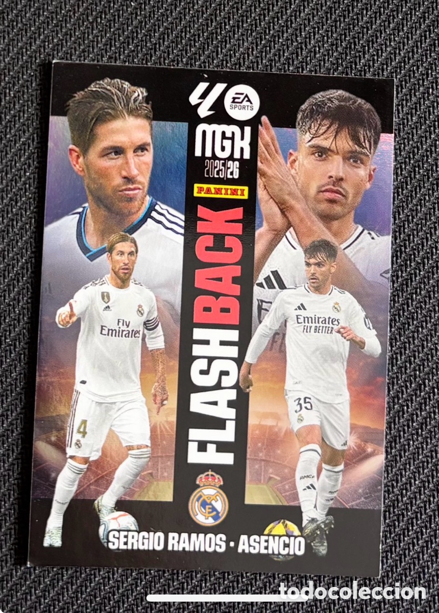Coleccionismo Cromos antiguos: SERGIO RAMOS ASENCIO REAL MADRID FLASHBACK MEGACRACKS 2025 2026 PANINI