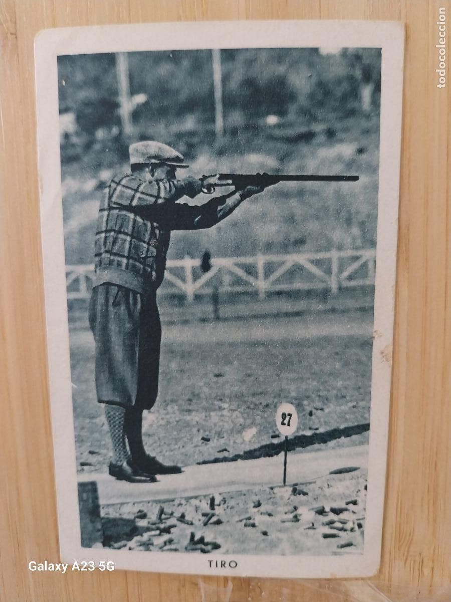 Collectionnisme Cartes &agrave; collectionner anciennes: TIRO ESCOPETA TODOS LOS DEPORTES CROMO CHOCOLATES RIUS PROMOCIONAL A&Ntilde;OS 1920 1930 11X7CMS