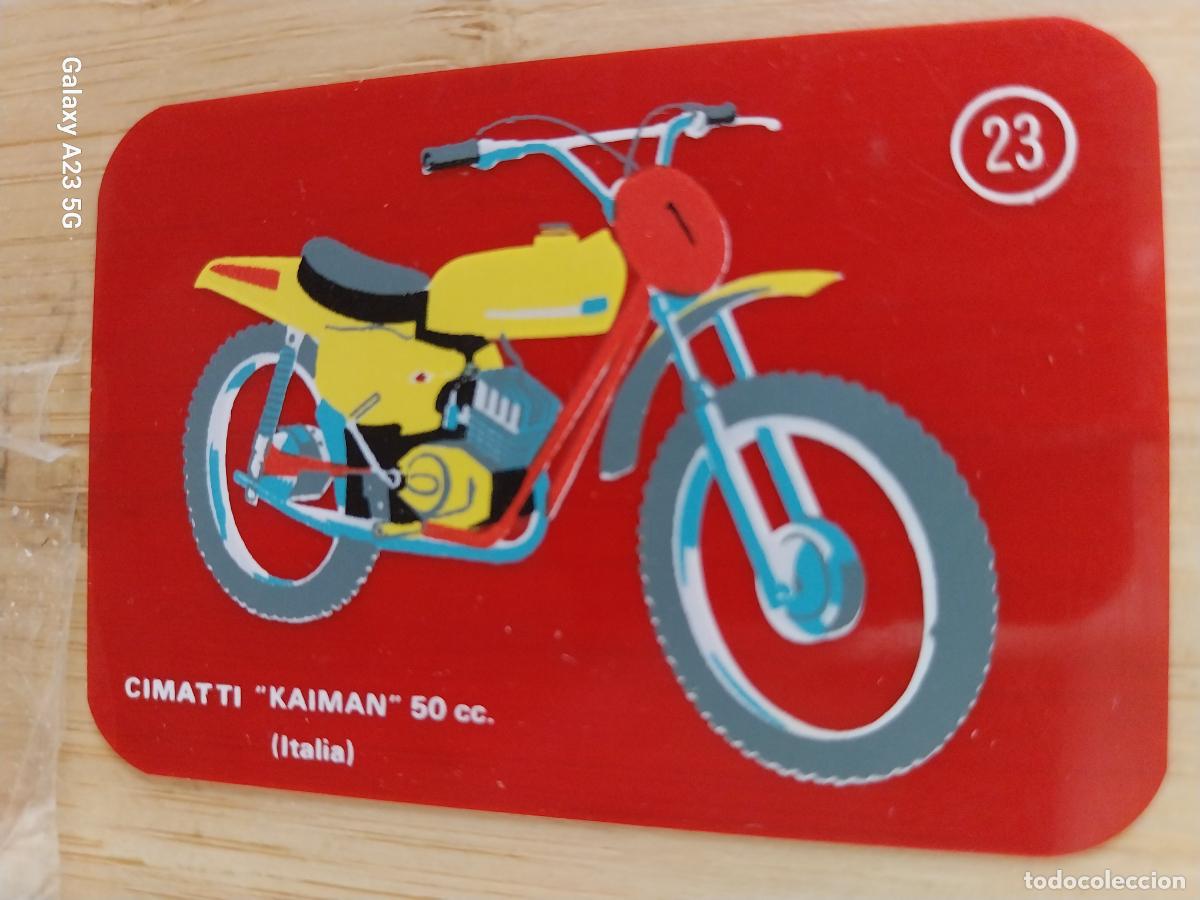Coleccionismo Cromos antiguos: CROPAN CIMATTI KAIMAN MOTO CROMO 23 PLASTICO JUGADO ORIGINAL PROMO PASTELITOS A&Ntilde;OS 70