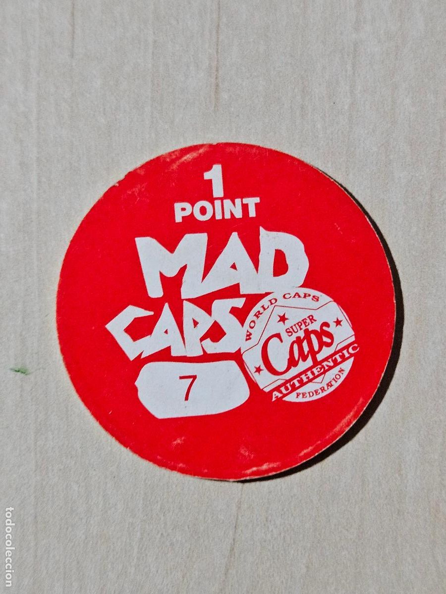 Coleccionismo cromos antiguos: N&ordm; 7 TAZO MAD CAPS AUTHENTIC - Foto 2