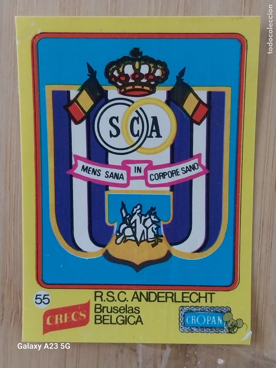 Colecionismo Cromos antigos: CROPAN ANDERLECHT BRUSELAS FUTBOL CRECS CROMO 55 PLASTICO JUGADO ORIGINAL PROMO PASTELITOS A&Ntilde;OS 70