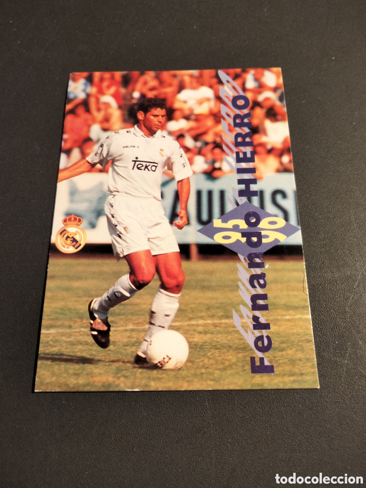 Coleccionismo Cromos antiguos: HIERRO # 134 REAL MADRID ORO 1902 - 1996 MAGIC BOX