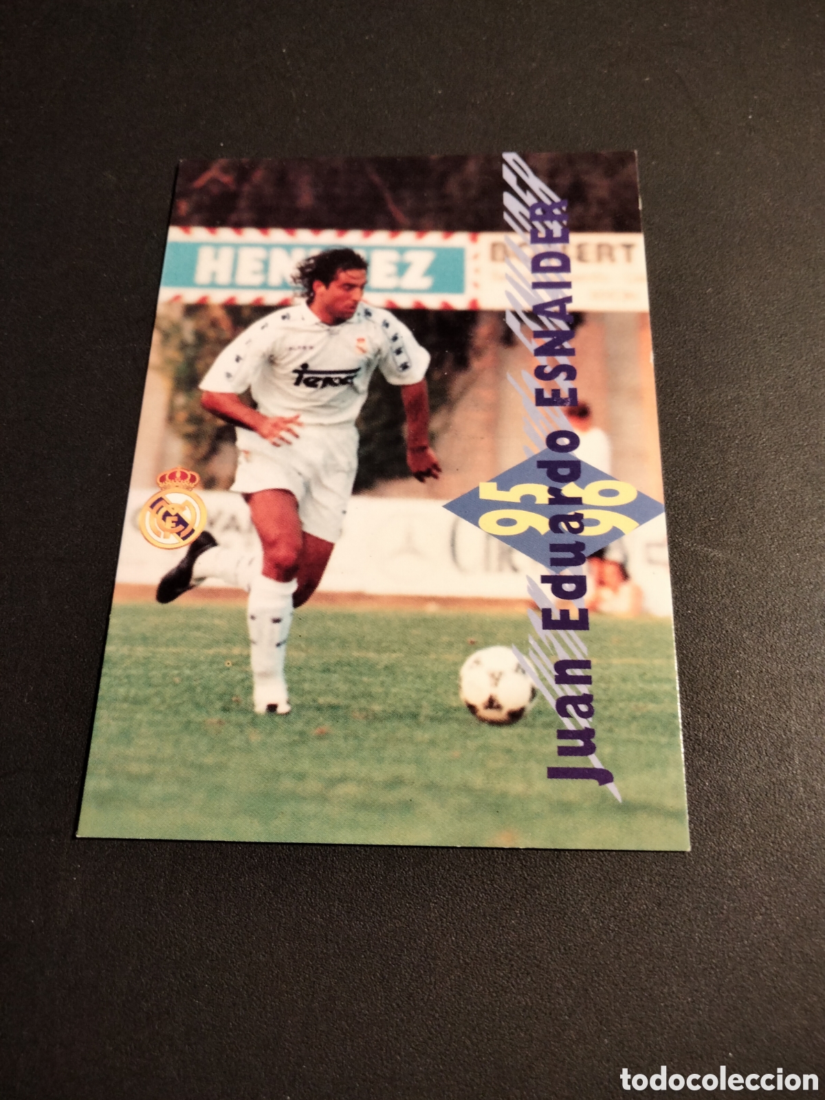 Coleccionismo Cromos antiguos: ESNAIDER # 140 REAL MADRID ORO 1902 - 1996 MAGIC BOX