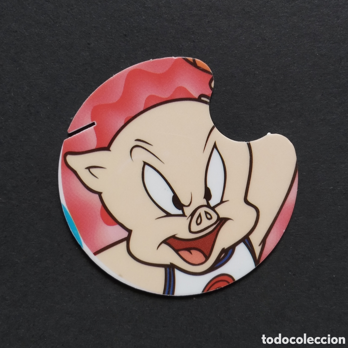 Coleccionismo cromos antiguos: TAZO - N&ordm; 06 - PORKY - SPACE JAM - DANONE - A&Ntilde;O 1996