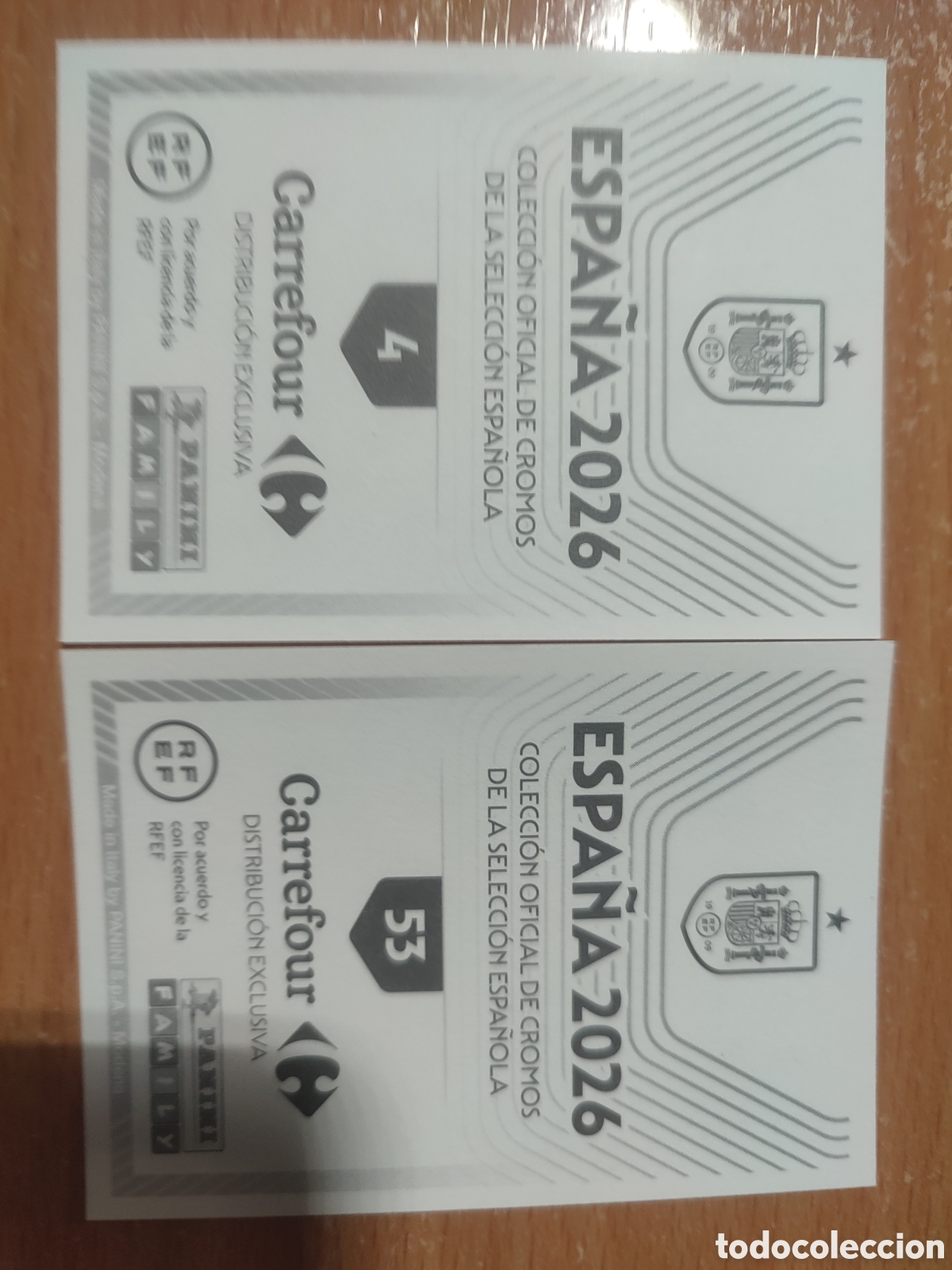 Coleccionismo cromos antiguos: 2 cromos Carrefour Mundial futbol 2026