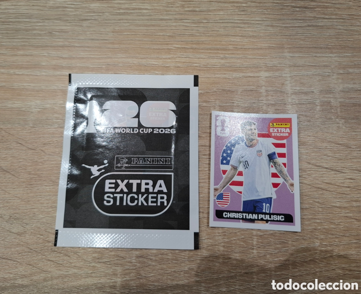 Coleccionismo cromos antiguos: 4 extra sticker sobre sellado panini mundial 2026 Messi Lamine