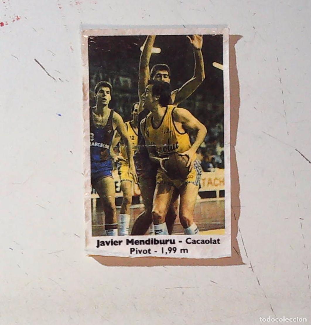 Coleccionismo cromos antiguos: Cromo de Basket / Baloncesto - Javier Mendiburu / Cacaolat N&ordm; 19. Bollycao Basket Cromos 88-89