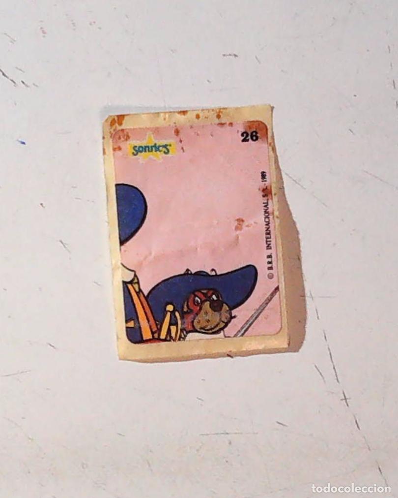 Coleccionismo cromos antiguos: PEGATINA DE DARTACAN CHICLE SONRICS NUMERO 26 MOSQUEPERROS BUBBLE GUM
