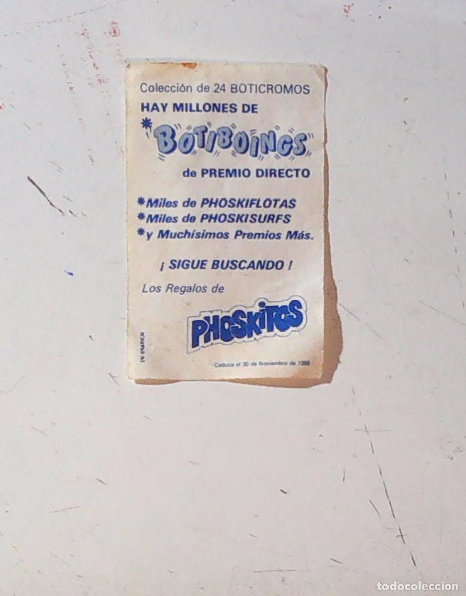 Coleccionismo cromos antiguos: trasera phoskitos botiboings - Foto 2