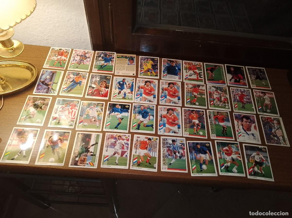 Coleccionismo cromos antiguos: Lote de 39 cromos f&uacute;tbol a&ntilde;os 90 &uacute;nicas
