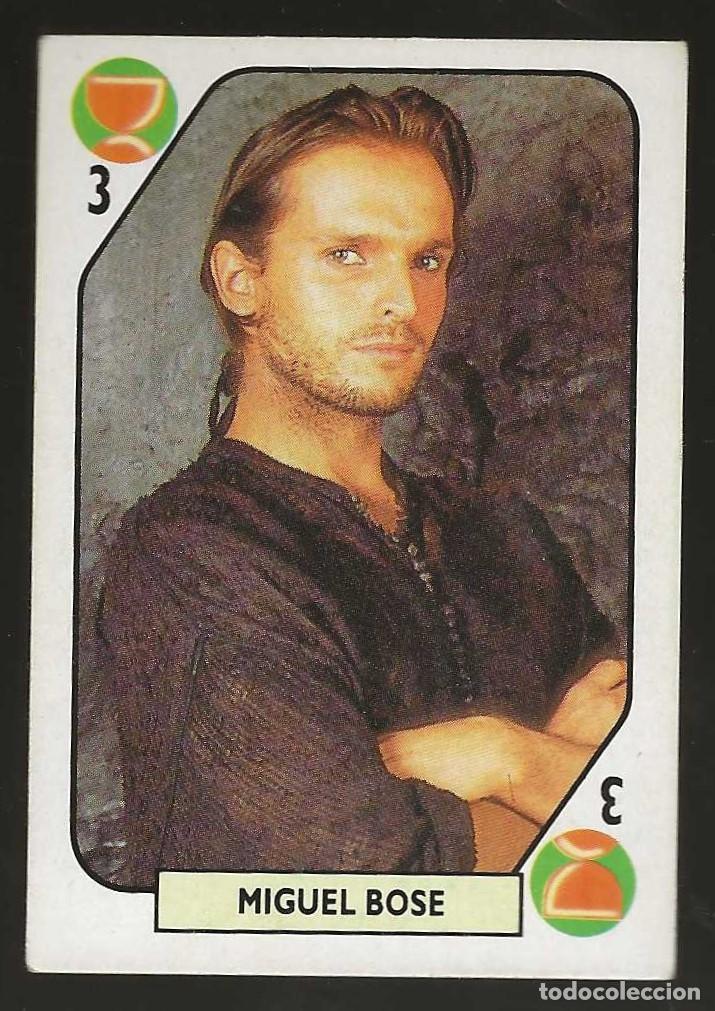 Coleccionismo cromos antiguos: TELE BANCO POP -- 3 DE COPAS -- MIGUEL BOS&Eacute;