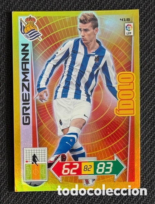 Coleccionismo cromos antiguos: GRIEZMANN &Iacute;DOLO REAL SOCIEDAD ADRENALYN XL 2012 2013