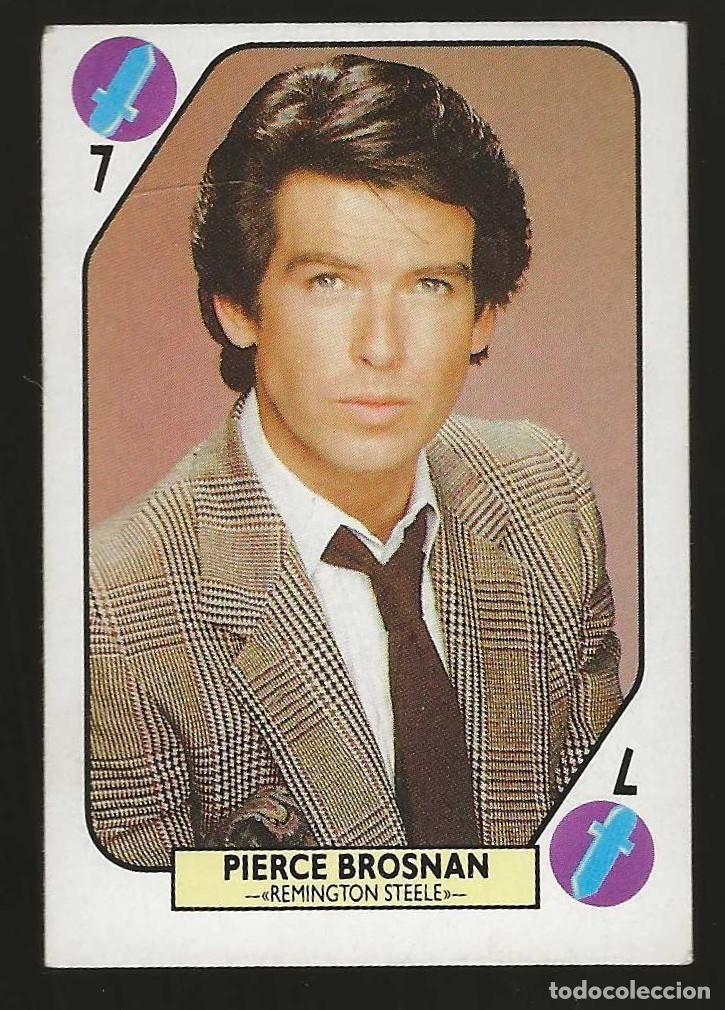 Coleccionismo cromos antiguos: TELE BANCO POP --7 DE ESPADAS -- PIERCE BROSNAN