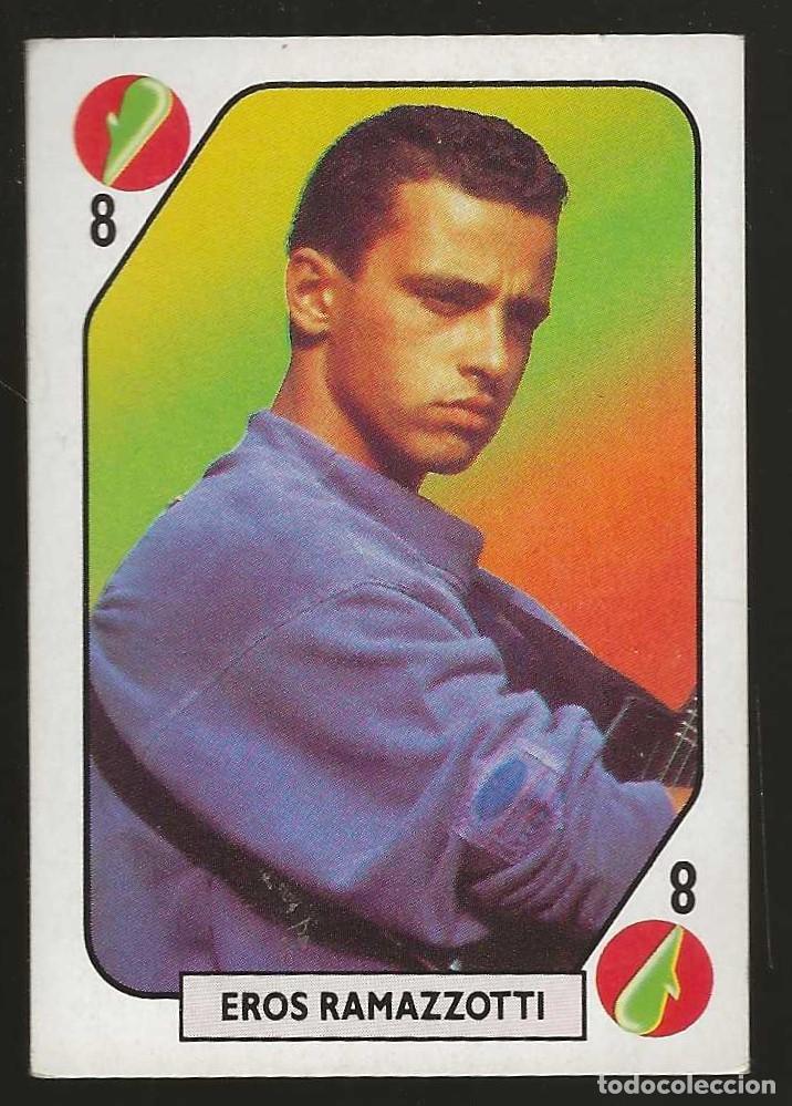 Coleccionismo cromos antiguos: TELE BANCO POP --8 DE BASTOS -- EROS RAMAZZOTTI