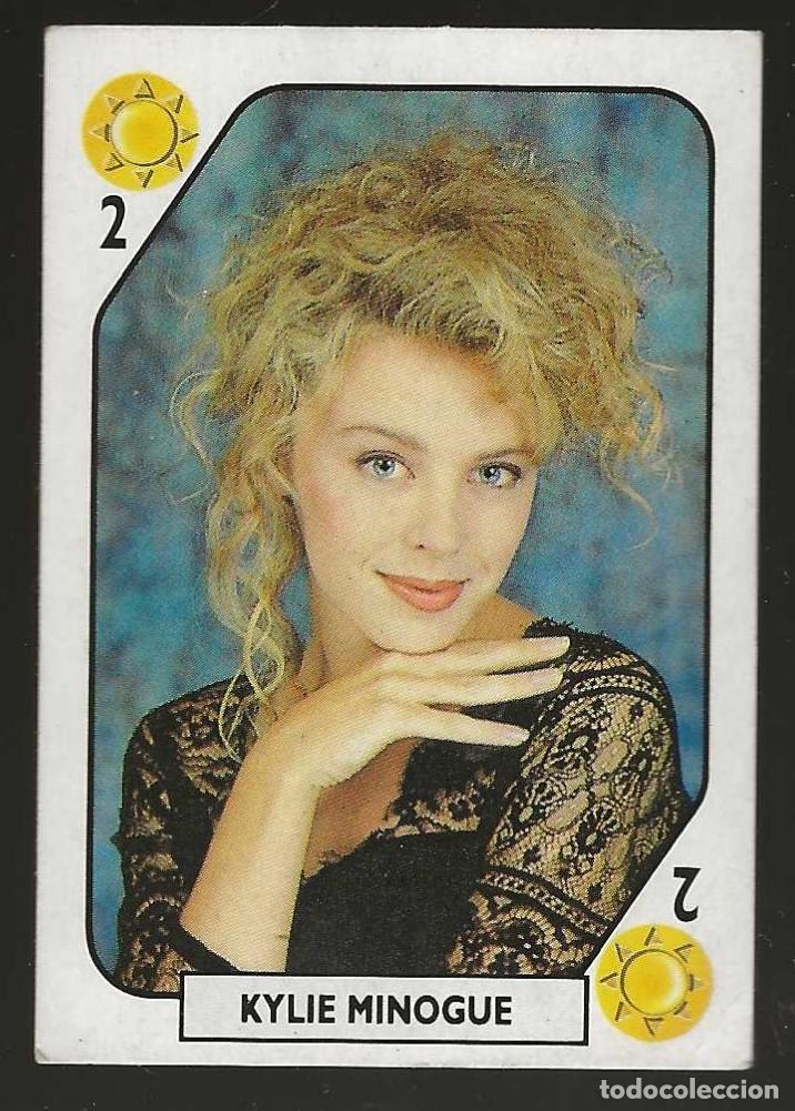 Coleccionismo cromos antiguos: TELE BANCO POP -- 2 DE OROS -- KYLIE MINOGUE