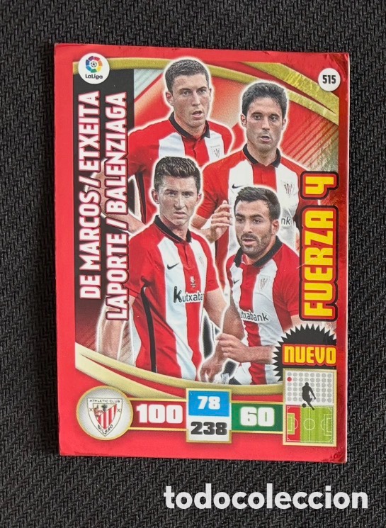 Coleccionismo cromos antiguos: Fuerza 4 Athletic Club de Bilbao Panini Adrenalyn XL 2015 2016