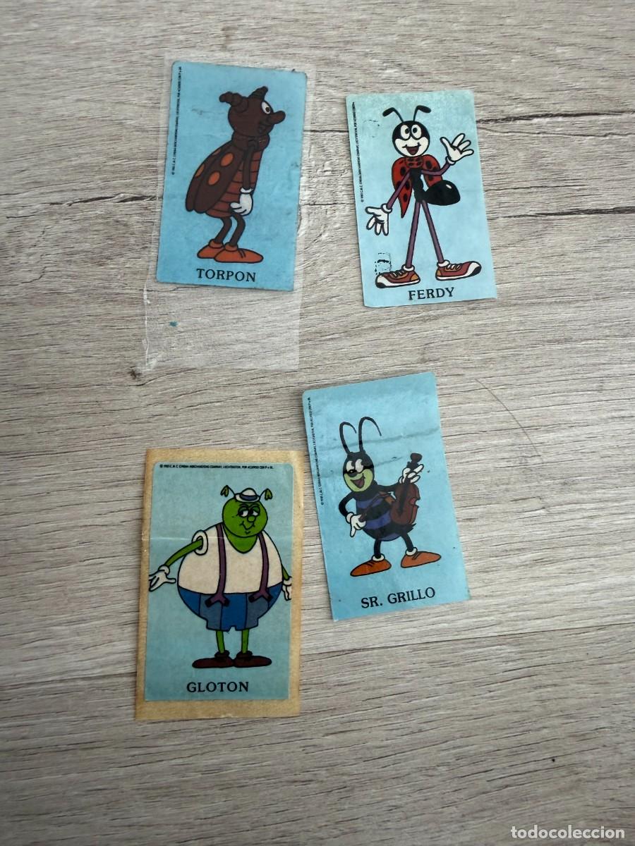 Colecionismo Cromos antigos: 4 pegatinas cromos chicle Ferdy La Hormiga