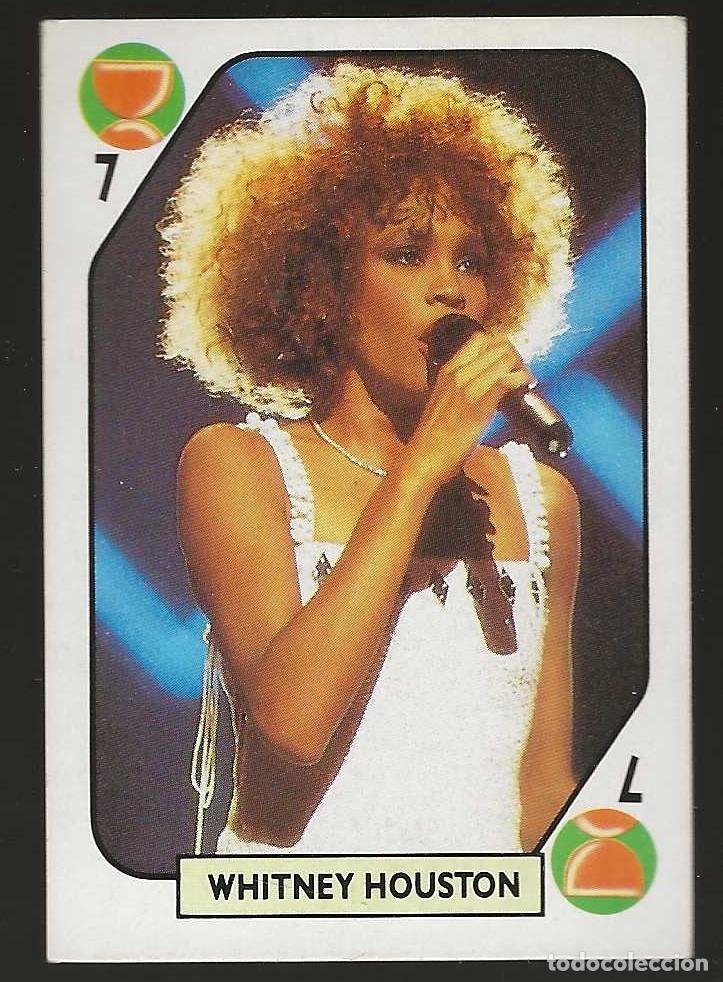 Coleccionismo cromos antiguos: TELE BANCO POP -- 7 DE COPAS -- WHITNEY HOUSTON