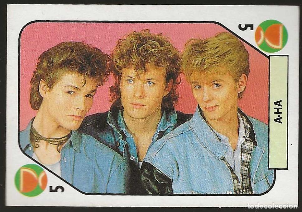Coleccionismo cromos antiguos: TELE BANCO POP -- 5 DE COPAS -- A-HA