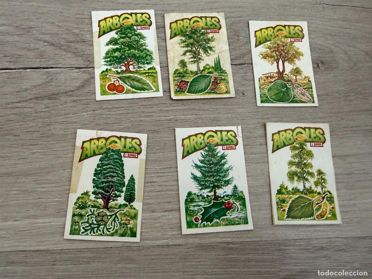 Coleccionismo cromos antiguos: 6 cromos &aacute;rboles de Bimbo