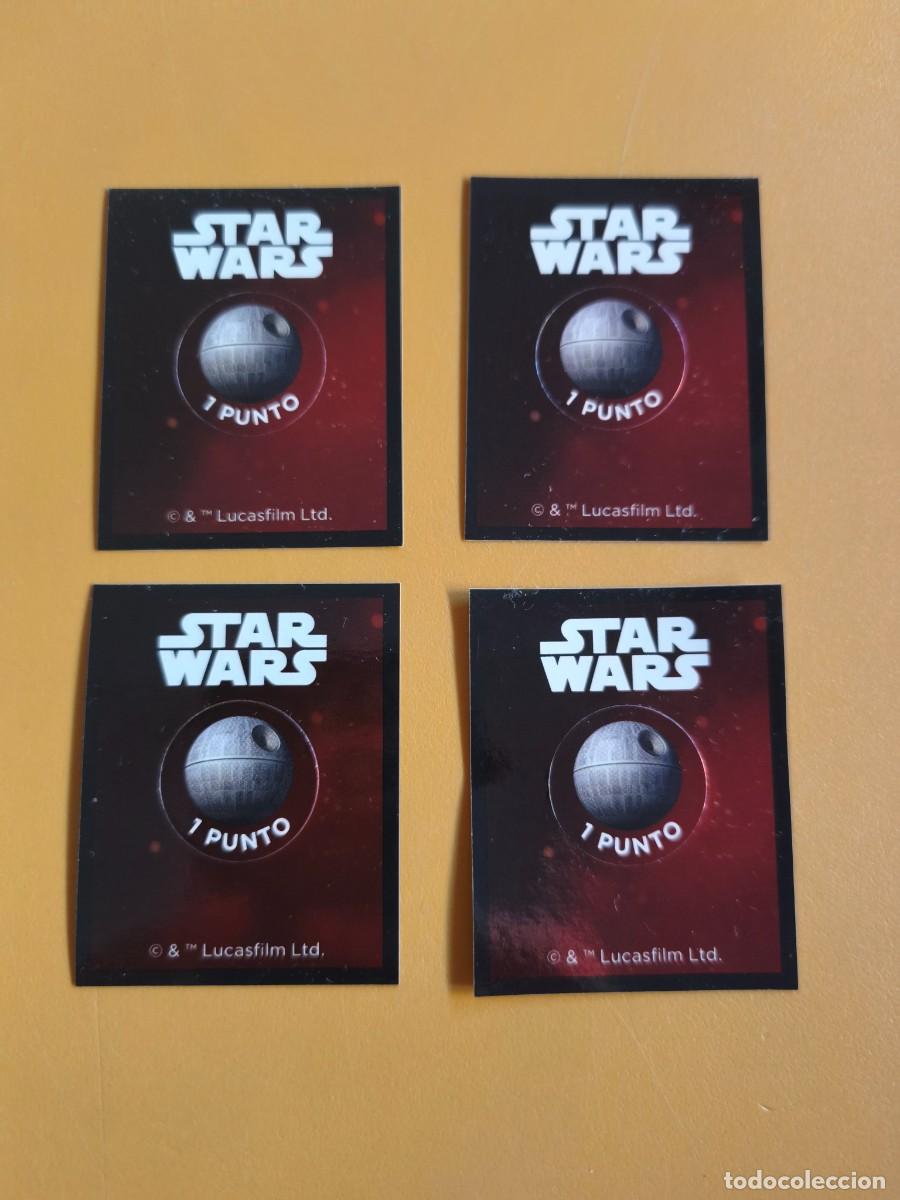 Coleccionismo cromos antiguos: star wars, 4 puntos carrefour