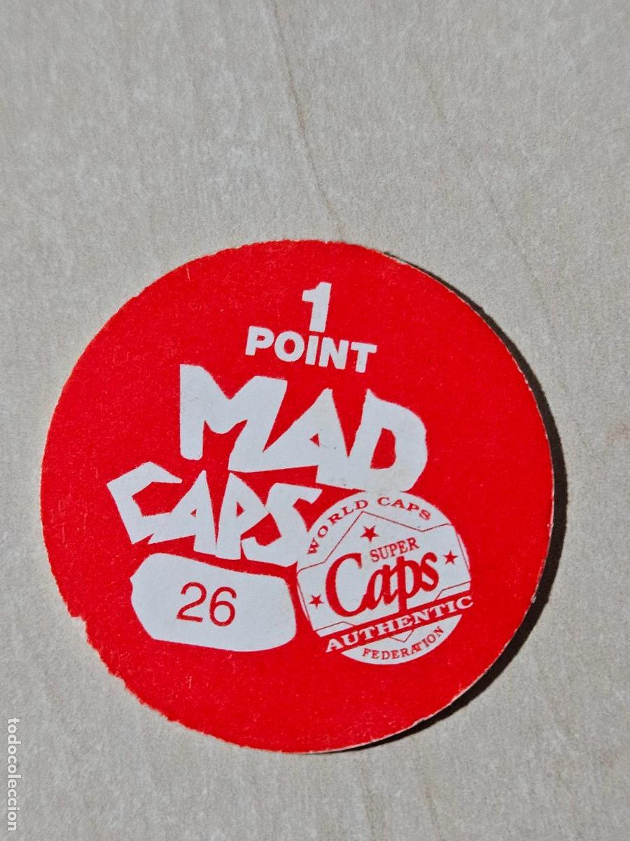 Coleccionismo cromos antiguos: N&ordm; 26 TAZO MAD CAPS AUTHENTIC - Foto 2