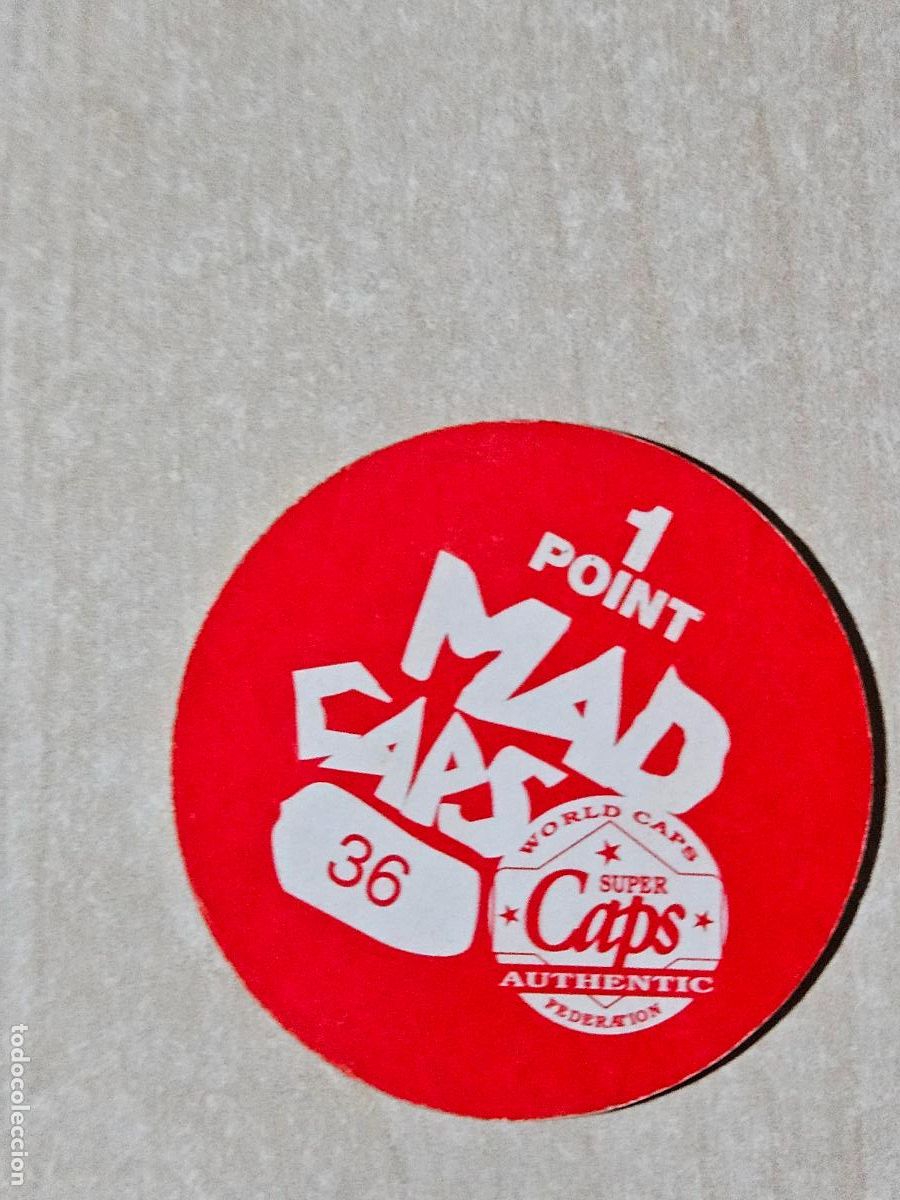 Coleccionismo cromos antiguos: N&ordm; 36 TAZO MAD CAPS AUTHENTIC - Foto 2