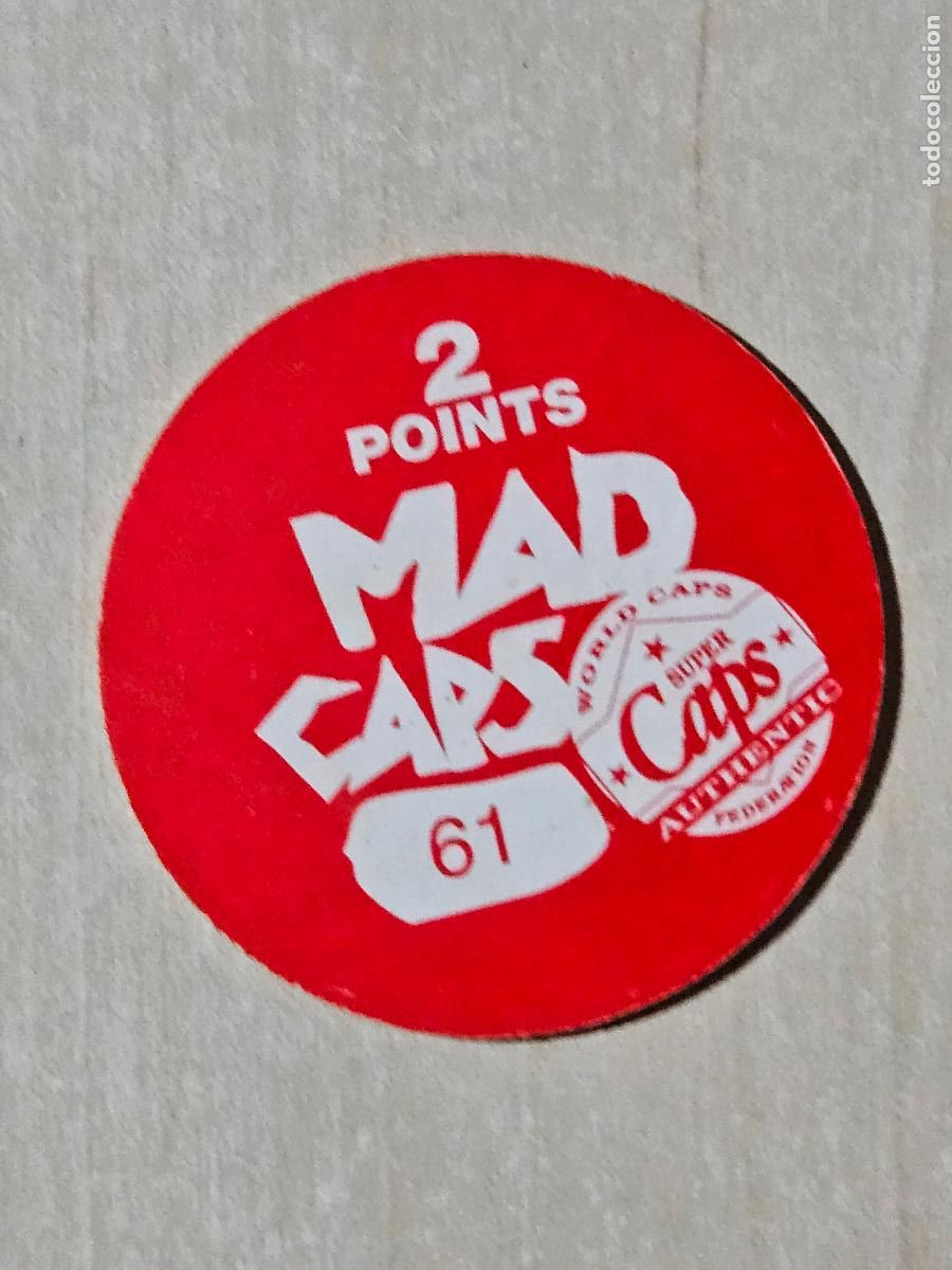 Coleccionismo cromos antiguos: N&ordm; 61 TAZO MAD CAPS AUTHENTIC - Foto 2