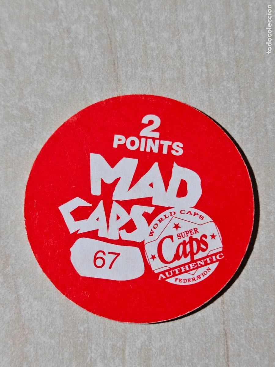 Coleccionismo cromos antiguos: N&ordm; 67 TAZO MAD CAPS AUTHENTIC - Foto 2