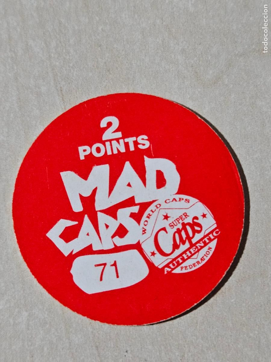 Coleccionismo cromos antiguos: N&ordm; 71 TAZO MAD CAPS AUTHENTIC - Foto 2