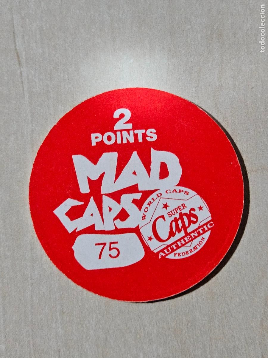 Coleccionismo cromos antiguos: N&ordm; 75 TAZO MAD CAPS AUTHENTIC - Foto 2