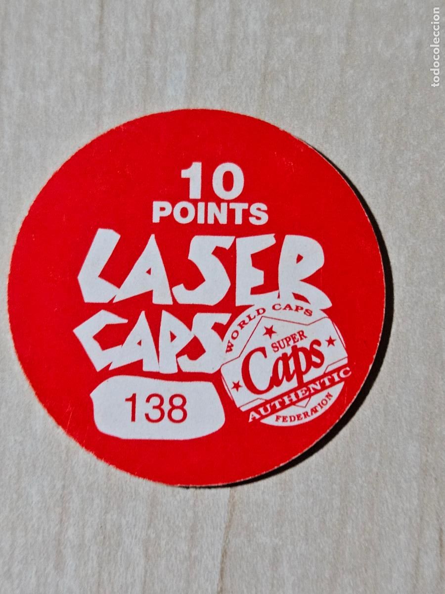 Coleccionismo cromos antiguos: N&ordm; 138 TAZO LASER CAPS AUTHENTIC - Foto 2