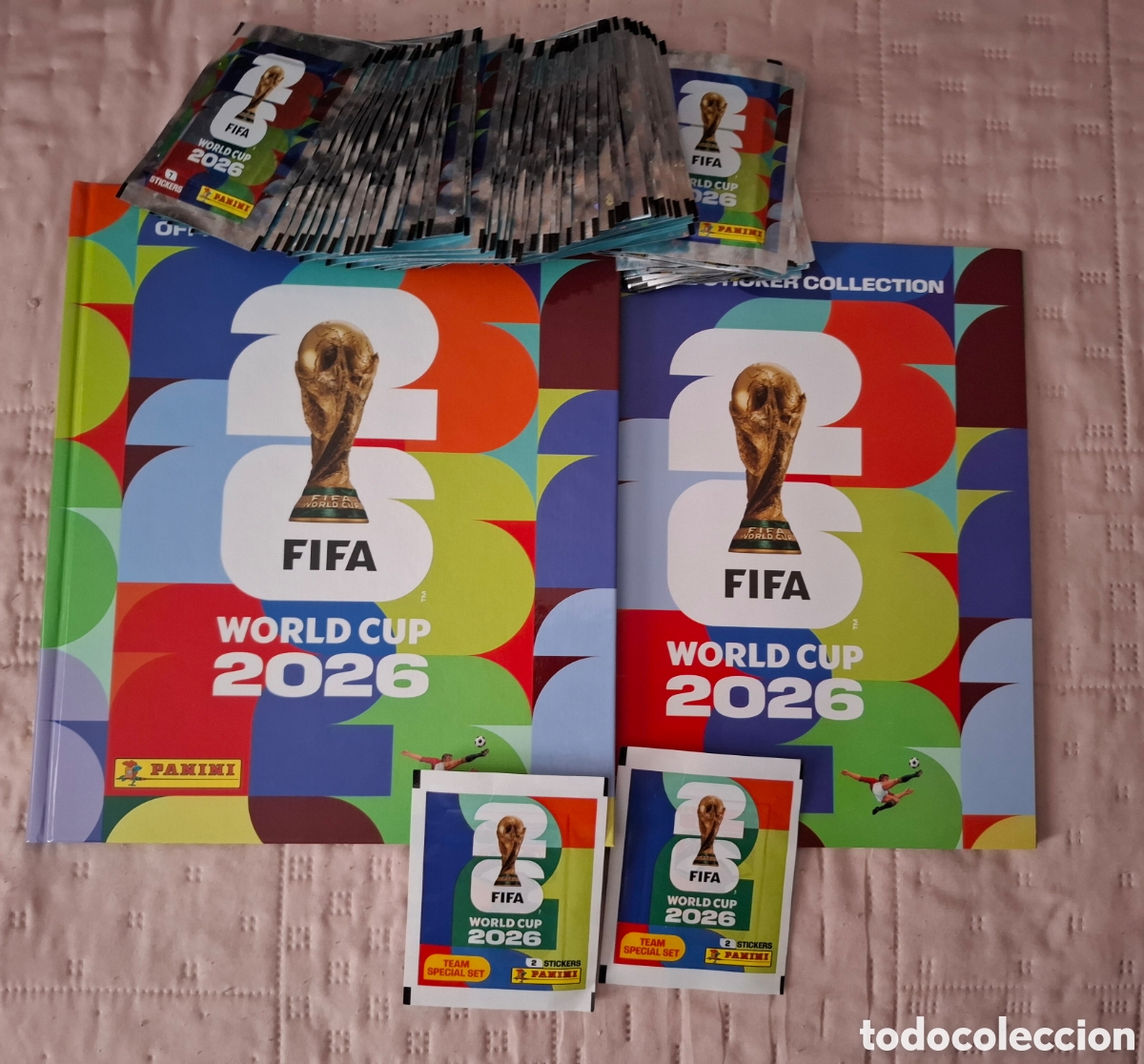Coleccionismo cromos antiguos: A&ntilde;bum tapa dura + 75 sobres panini mundial 2026 + 2 sobres team special set