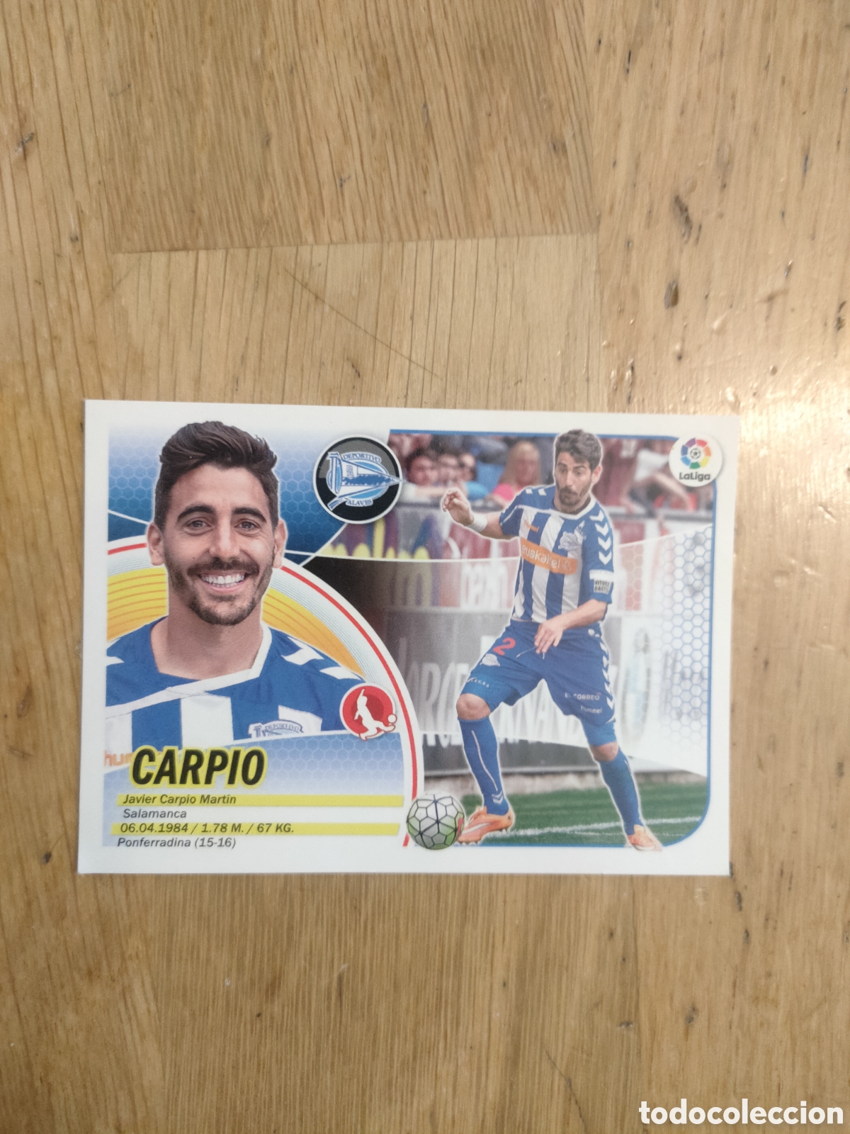 Coleccionismo cromos antiguos: Carpio, Alav&eacute;s, La Liga, ediciones este 2016 2017