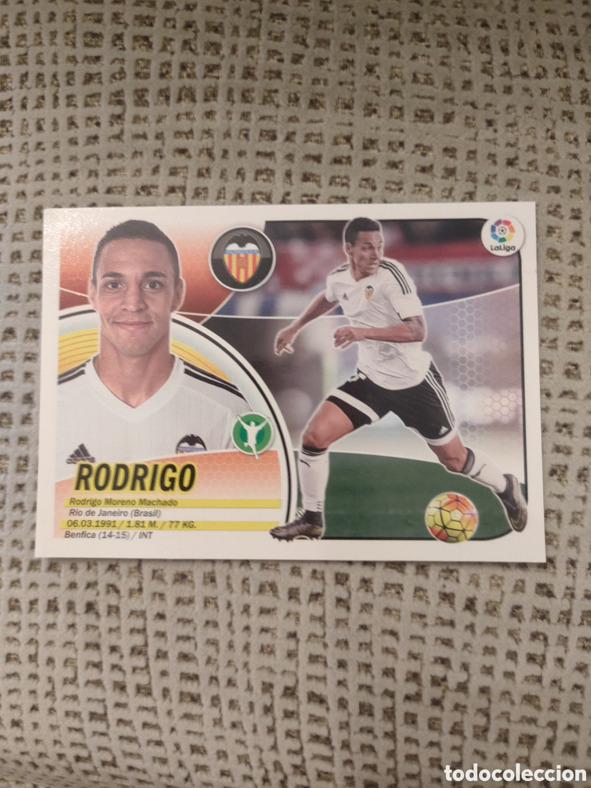 Coleccionismo cromos antiguos: Rodrigo ( valencia) liga este 2016 2017