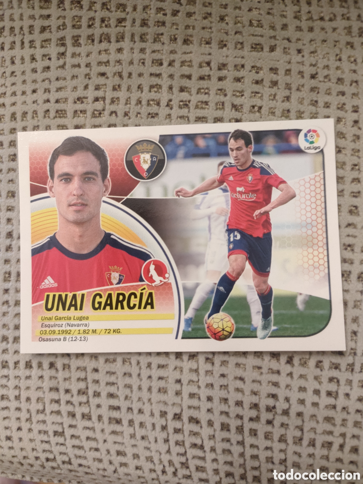 Coleccionismo cromos antiguos: unai garcia osasuna liga este 2016 2017