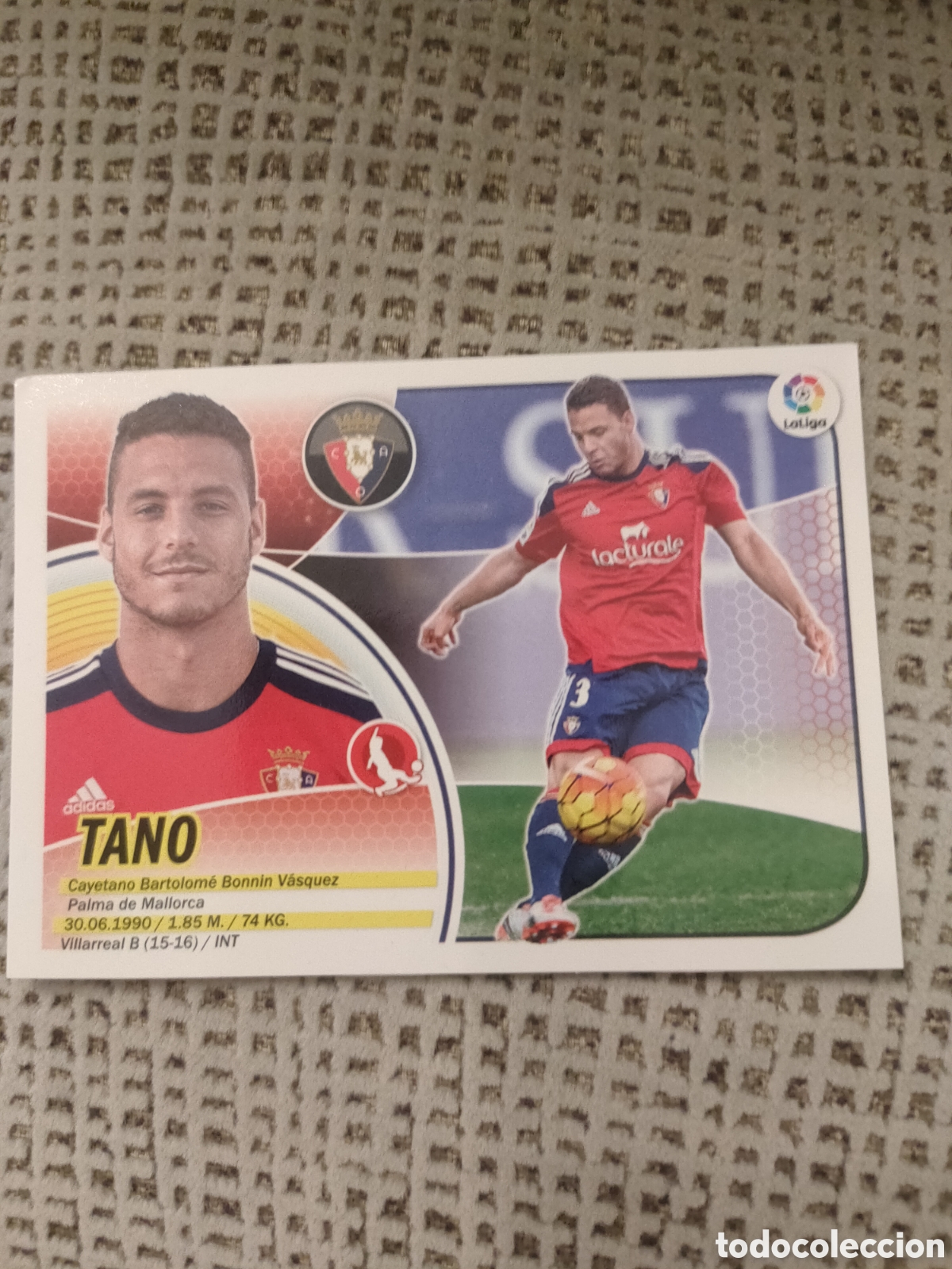 Coleccionismo cromos antiguos: Tano, CA Osasuna, La Liga, ediciones este 2016 2017